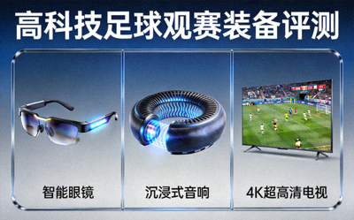 高科技足球观赛装备评测：智能眼镜、沉浸式音响与4K超高清电视